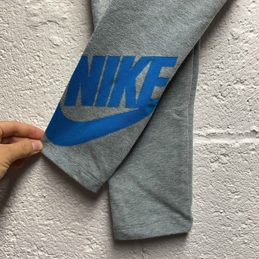 Nike Foldover Capris grey and blue small